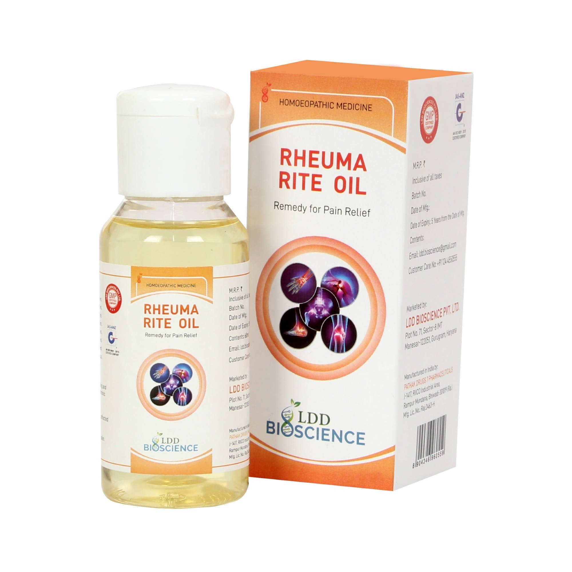 LDD Bioscience Homeopathy Rheuma Rite Pain Relief Oil | Grocsy