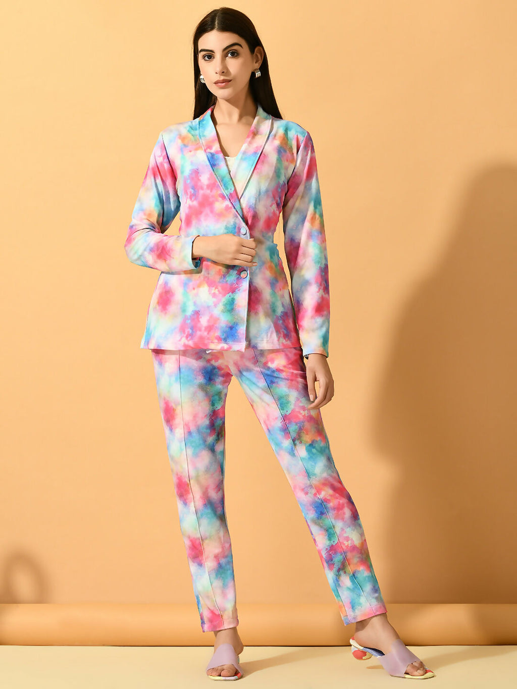 Myshka Women's Multi Printed Ombre Jacket | Grocsy