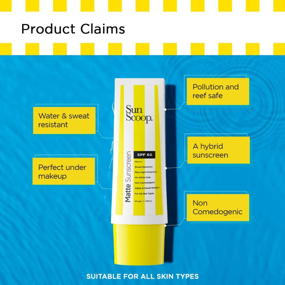 Sun Scoop Matte Sunscreen SPF 60 | Grocsy