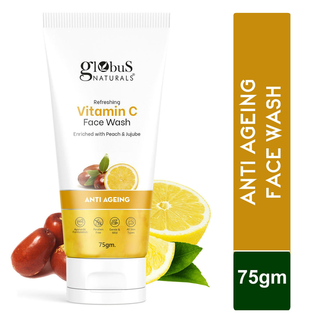 Globus Naturals Anti Ageing Globus Naturals Anti-Ageing Skin Brightening Vitamin C Face Wash | Grocsy