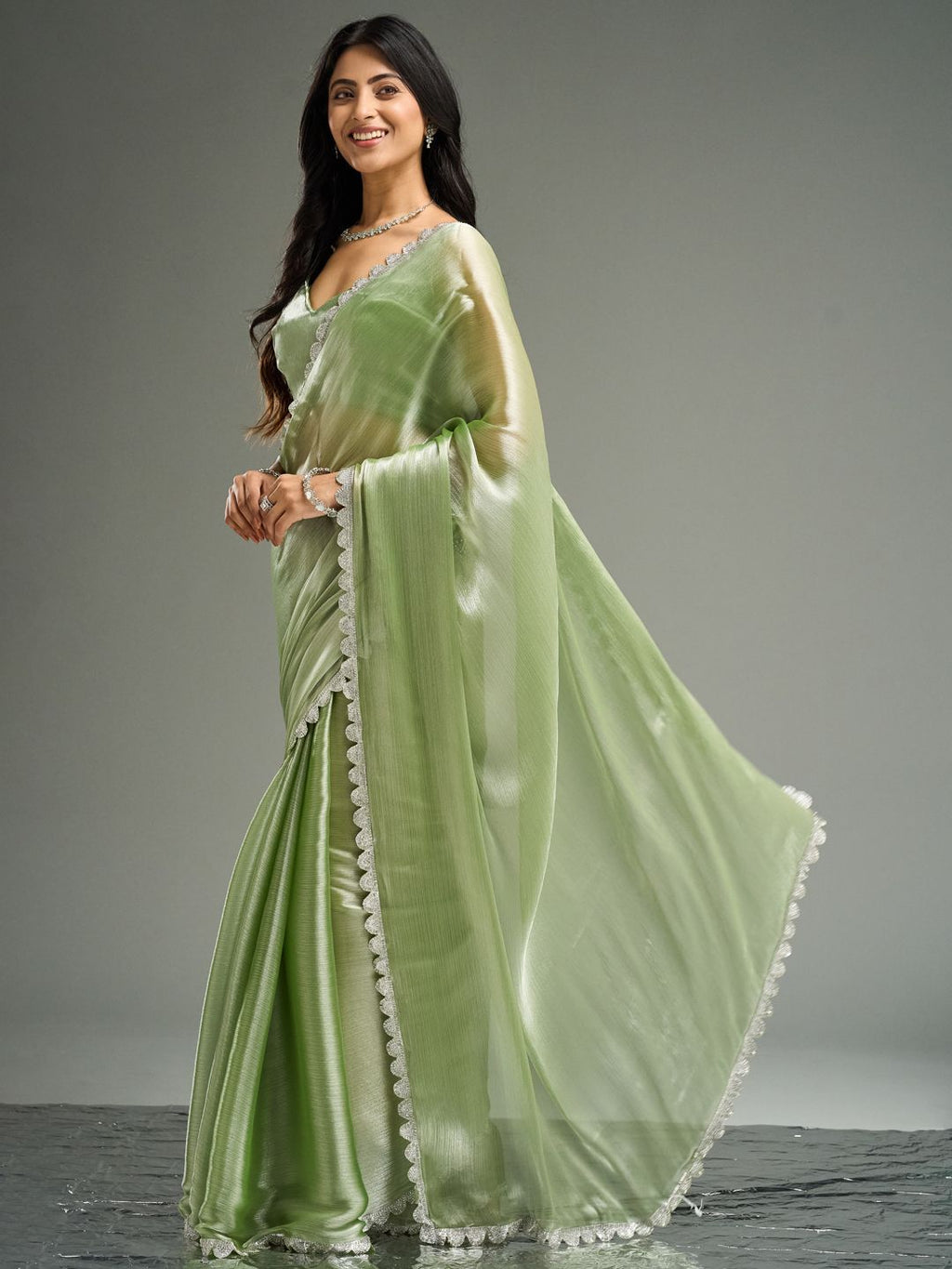 kasee Embellished Silk Blend Saree | Grocsy