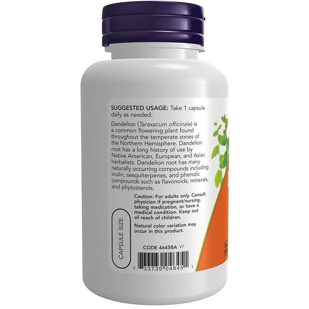 Now Foods Dandelion Root 500mg Veg Capsules | Grocsy