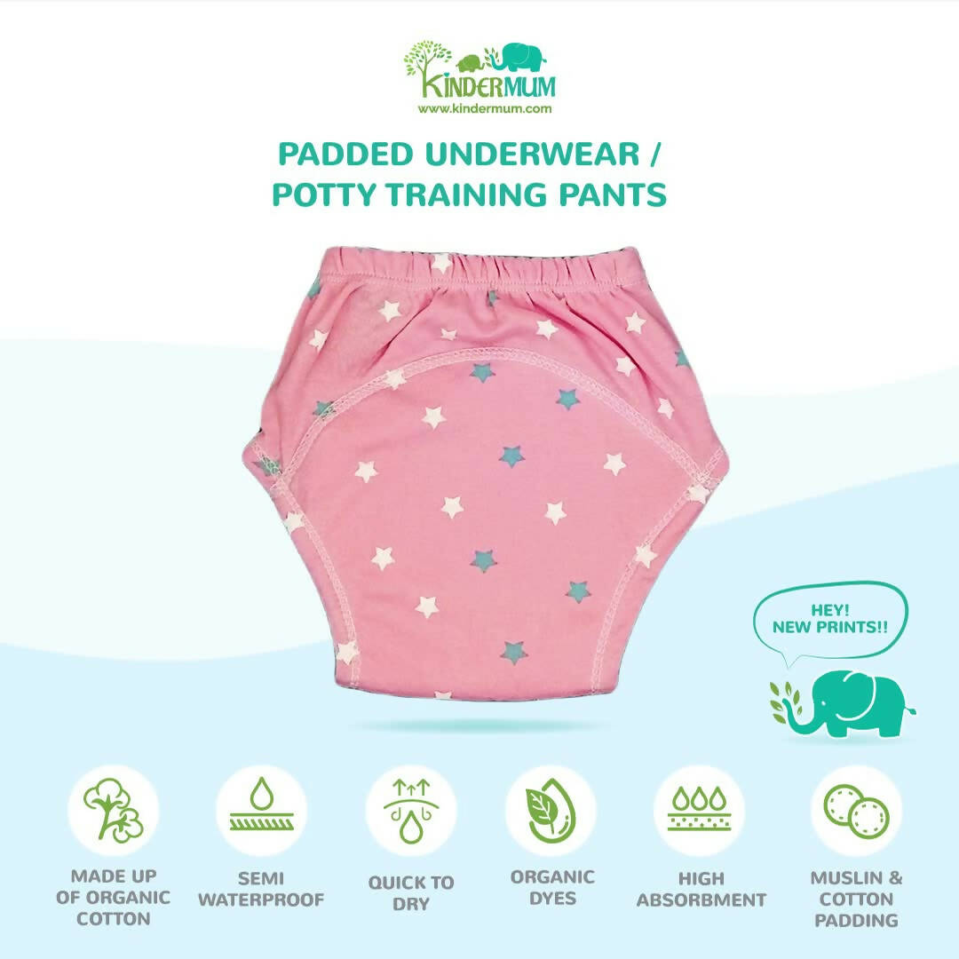 Kindermum Polka-Stars Set Of 2 Training Pants For Kids | Grocsy