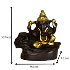 Golden Ganesh Resin Tabletop Decor by Sowpeace / Unique Home Showpiece | Grocsy