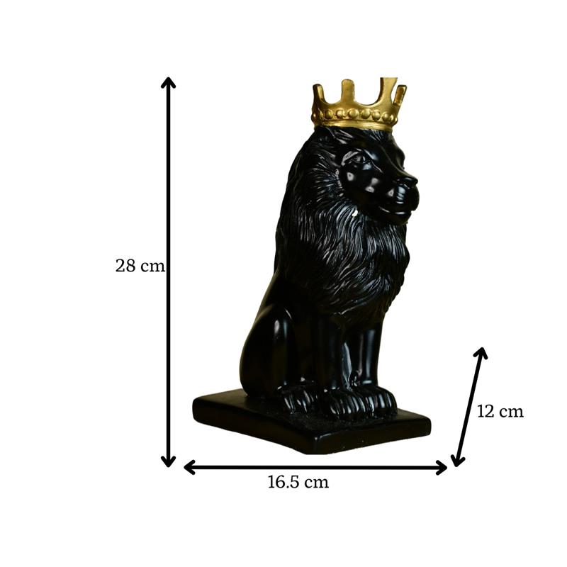 Sowpeace Black Lion Showpiece | Grocsy