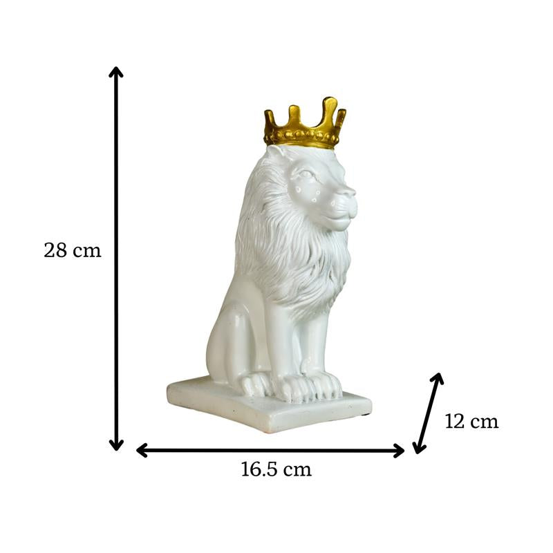 Sowpeace White Lion Showpiece | Grocsy