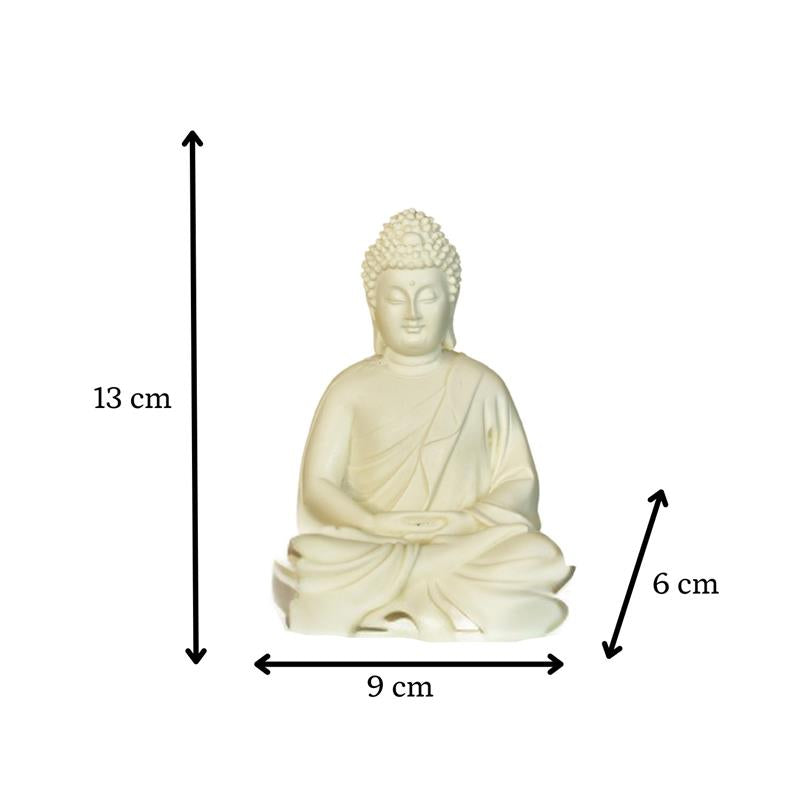 Sowpeace White Resin Buddha | Grocsy
