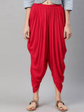 Cheera Women’s Red Dhoti Pant CH10D | Grocsy