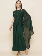 Women Republic Green Hand Embellished Gown | Grocsy