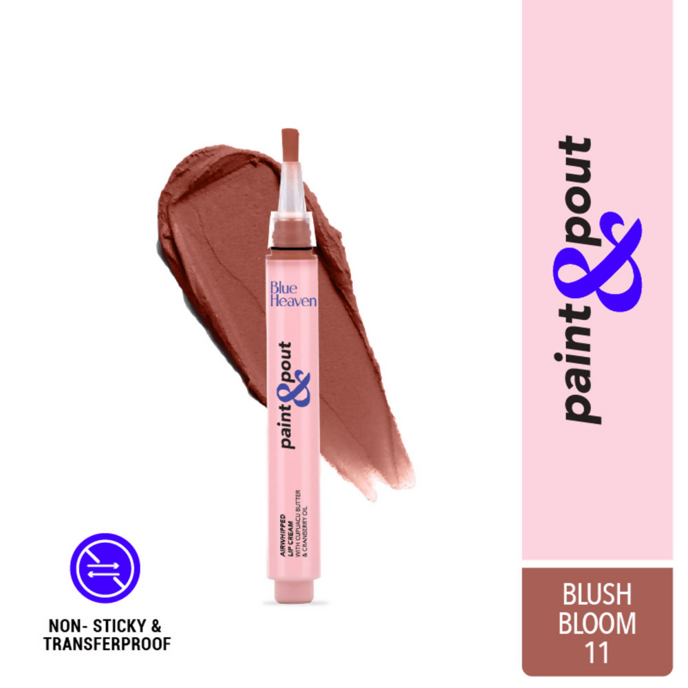 Blue Heaven Paint & Pout Airwhipped Lip Cream - Blush Bloom 11 | Grocsy