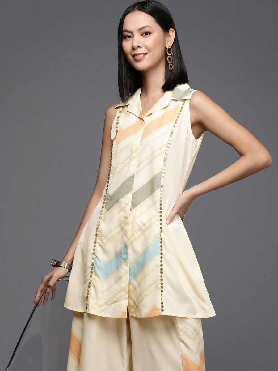 Ahalyaa Women's Traditional Wear Co-ods - Off-white | Grocsy