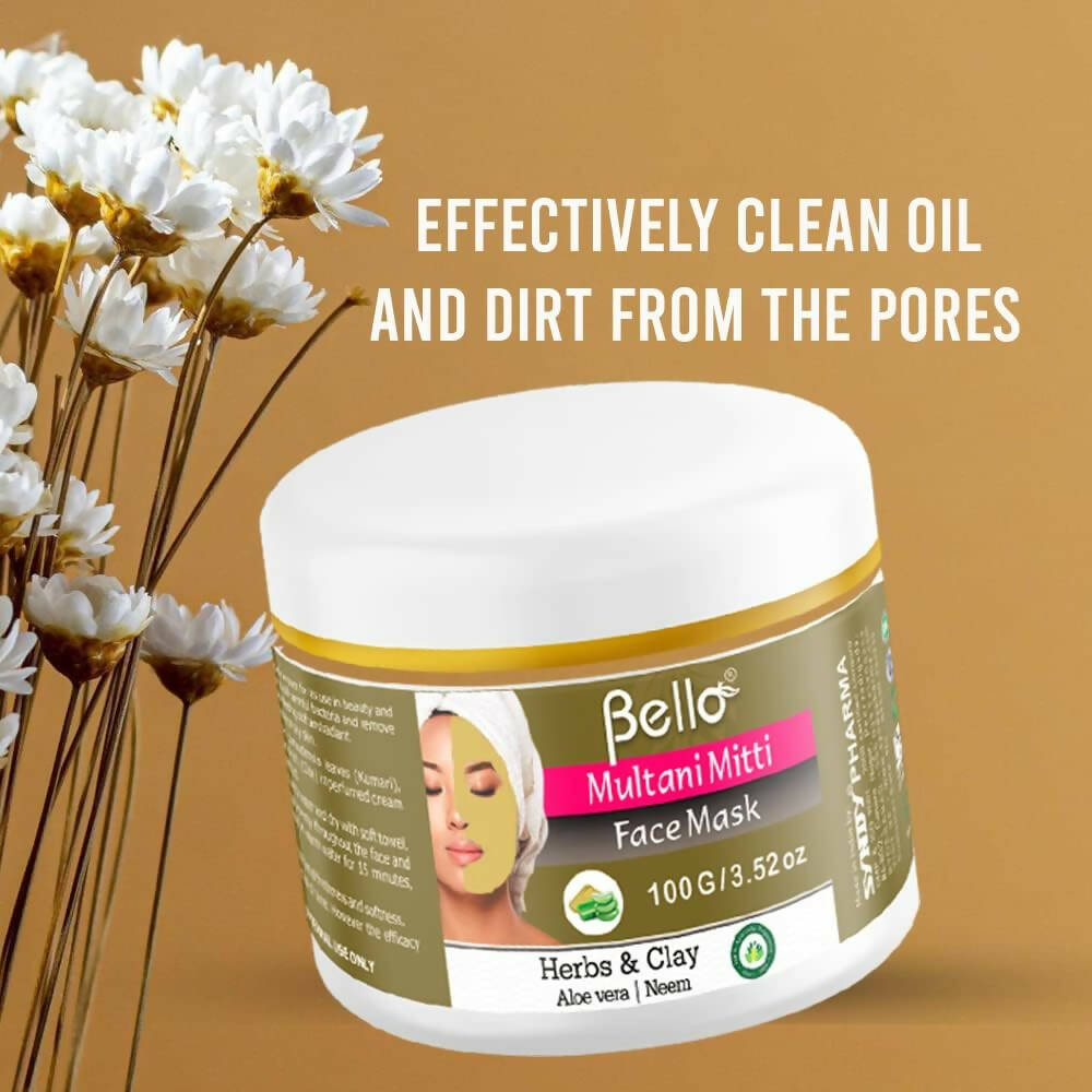Bello Herbals Multani Mitti Face Mask | Grocsy