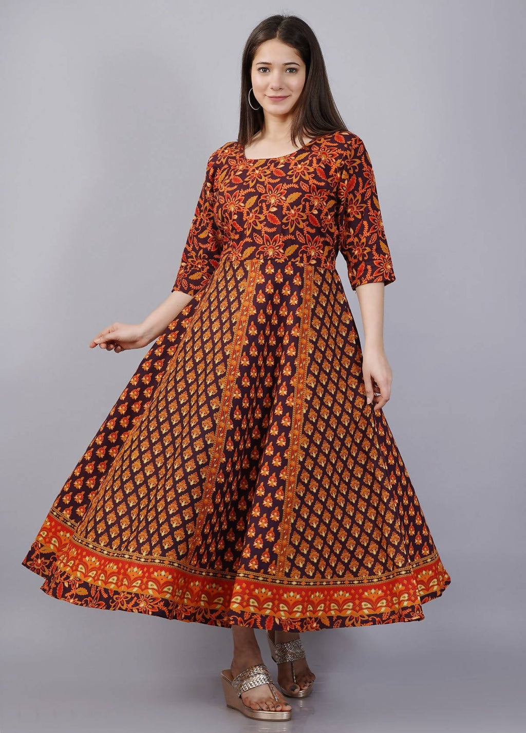 Vamika Multicolor Cotton Printed Party/Casual Wear Kurti (GAM28K) | Grocsy
