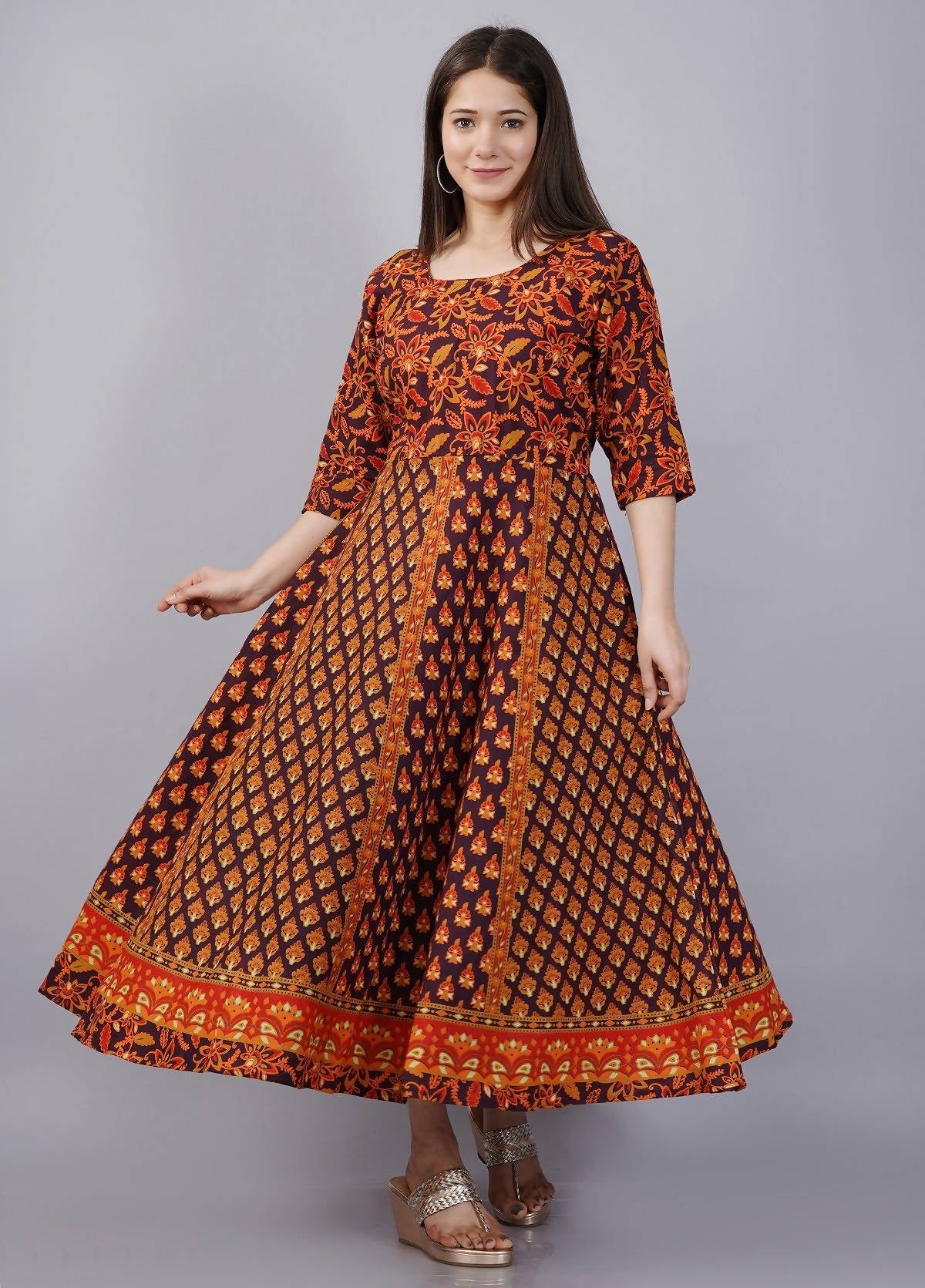 Vamika Multicolor Cotton Printed Party/Casual Wear Kurti (GAM28K) | Grocsy