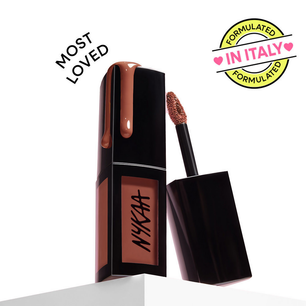 Nykaa Matte To Last Transferproof Liquid Lipstick - Chai -18 | Grocsy