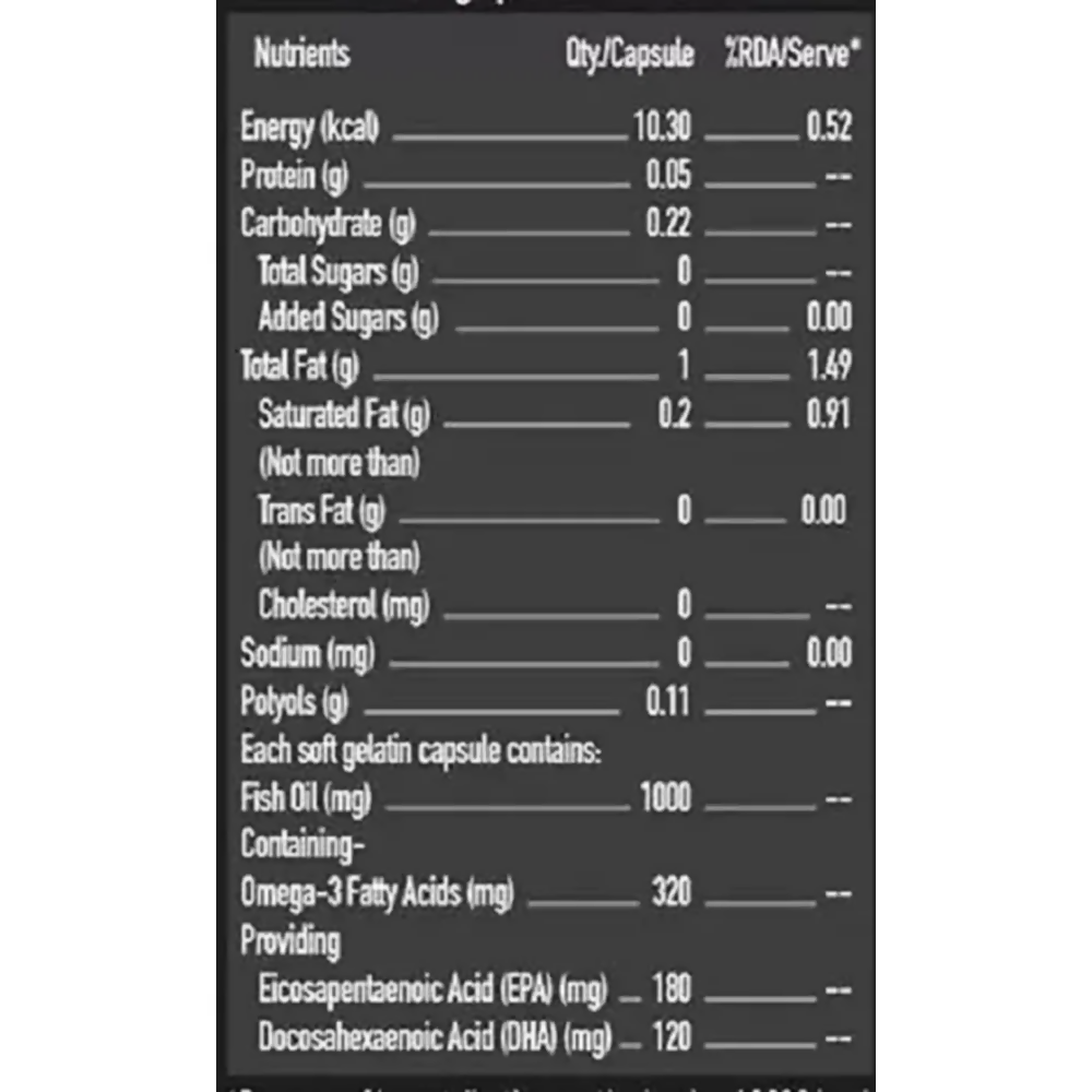 MuscleBlaze Fish Oil 1000 Mg Capsules | Grocsy