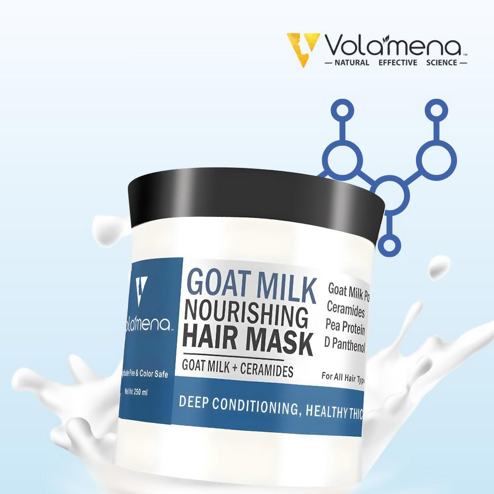Volamena Goat Milk Hair Mask For Damaged Hair | Grocsy