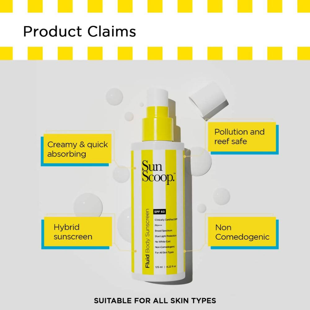 Sun Scoop Fluid Body Sunscreen SPF 60 | Grocsy