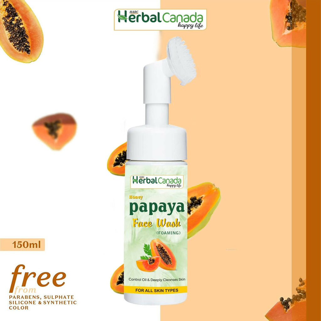 Herbal Canada Honey Papaya Foaming Face Wash | Grocsy