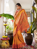 Shree Shyam Fashion Yellow Soft Silk Saree | Grocsy
