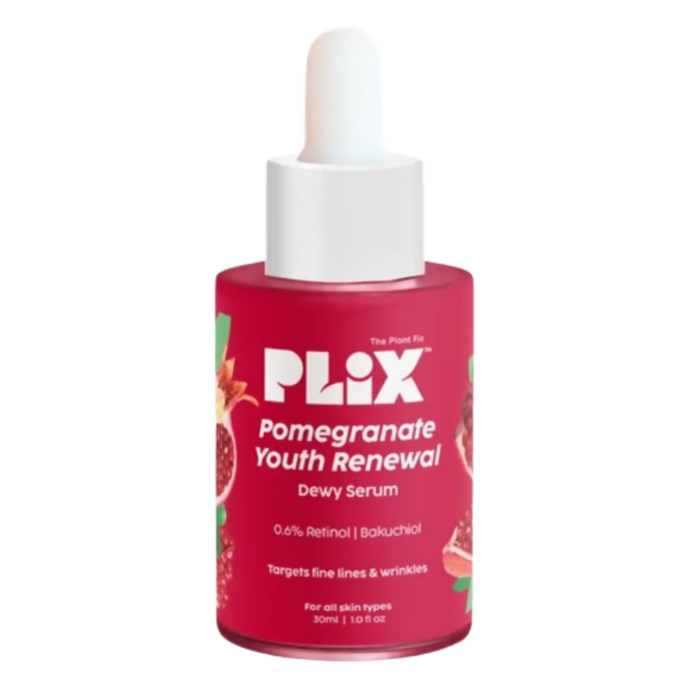PLIX The Plant Fix Pomegranate 0.6% Retinol & 0.2% Bakuchi Oil Night Face Serum | Grocsy