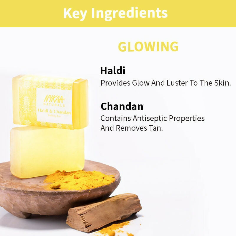 Nykaa Naturals Haldi & Chandan Glowing Bathing Soap | Grocsy