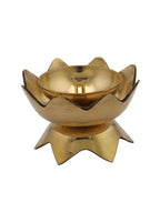 CraftVatika Gold-Toned Brass Handmade Diya | Grocsy