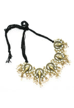 Mominos Fashion Johar Kamal Oxidised Gold-Polished Ganesha Design Necklace Choker Set | Grocsy