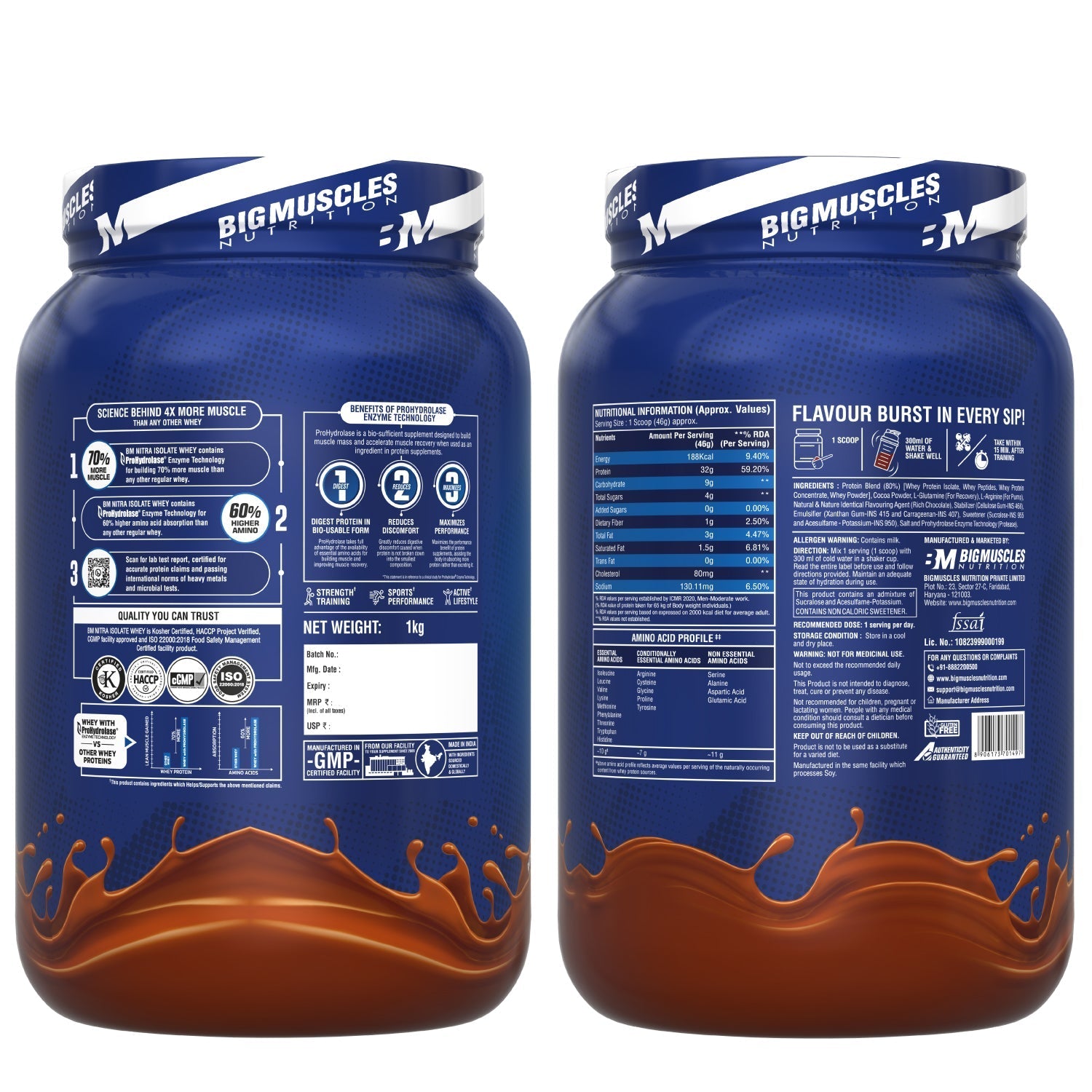 Big Muscles Nutrition Nitra Isolate Whey Protein | Grocsy