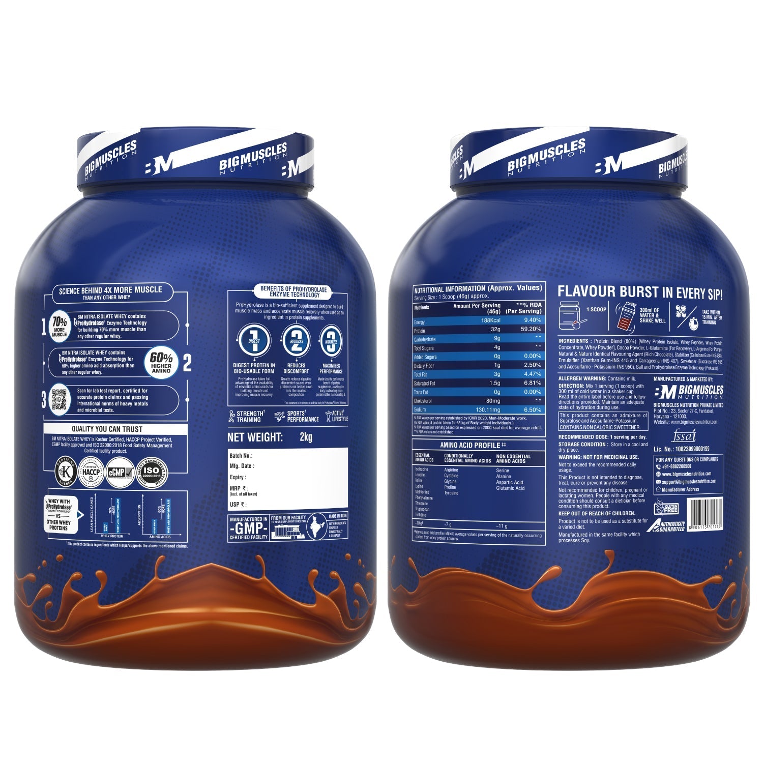 Big Muscles Nutrition Nitra Isolate Whey Protein | Grocsy