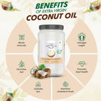 Farm Naturelle 100% Pure Organic Extra-Virgin Cold Pressed Coconut Oil | Grocsy