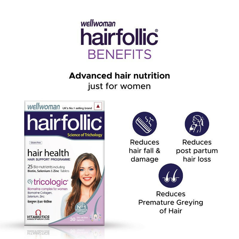 Wellwoman Hairfollic Tablets | Grocsy