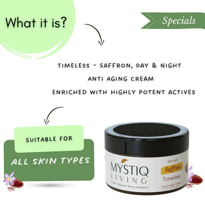 Mystiq Living Specials Timeless - Saffron Anti Aging Cream | Grocsy