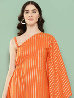 Ahalyaa Women's Traditional Wear Co-ods - Orange | Grocsy