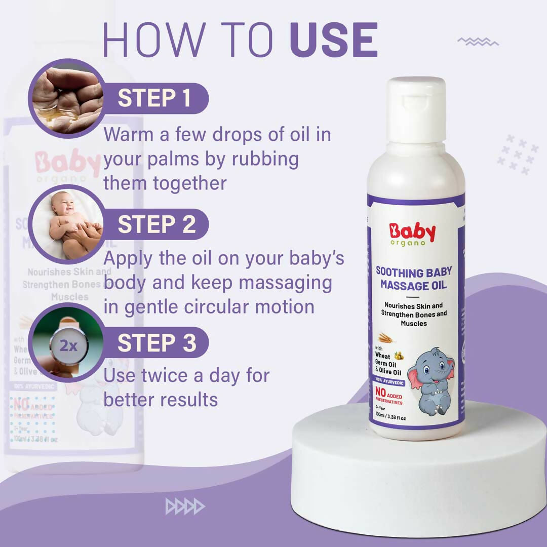 Babyorgano Soothing Baby Massage Oil | Grocsy