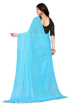 Vamika Georgette Sequence Work Firozi Bollywood Style Saree | Grocsy