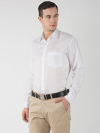 RIAG White Men's Full Sleeves White Shirt | Grocsy