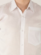 RIAG White Men's Full Sleeves White Shirt | Grocsy