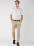 RIAG White Men's Half Sleeves White Shirt | Grocsy