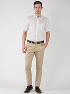 RIAG White Men's Half Sleeves White Shirt | Grocsy
