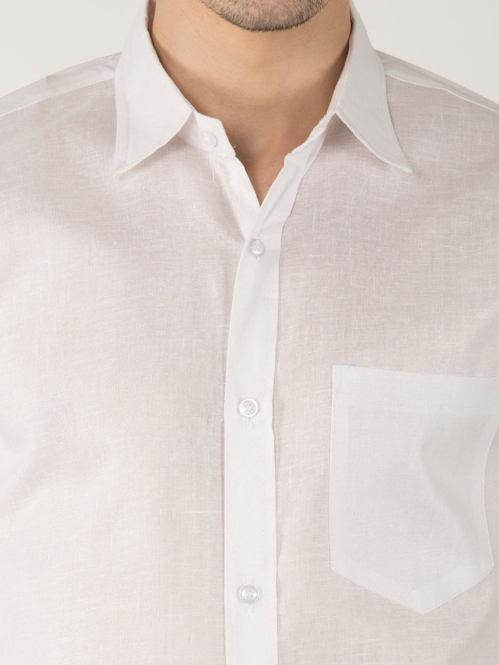 RIAG White Men's Half Sleeves White Shirt | Grocsy