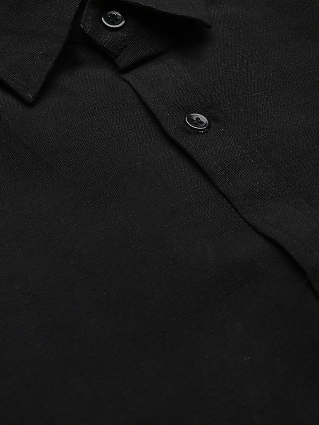 RIAG Black Men's Full Sleeves Solid Shirt | Grocsy