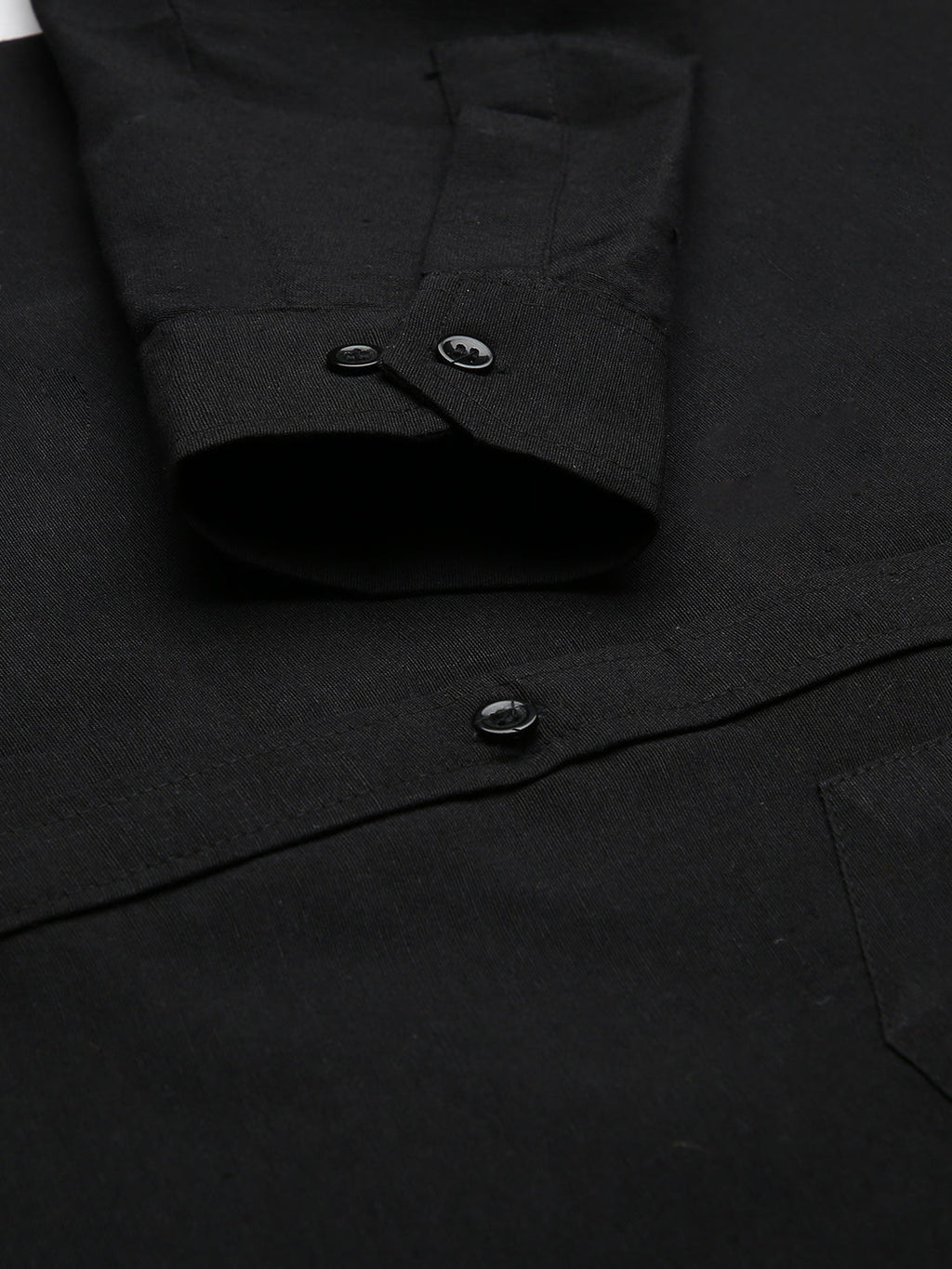 RIAG Black Men's Full Sleeves Solid Shirt | Grocsy