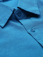 RIAG Blue Men's Full Sleeves Solid Shirt | Grocsy