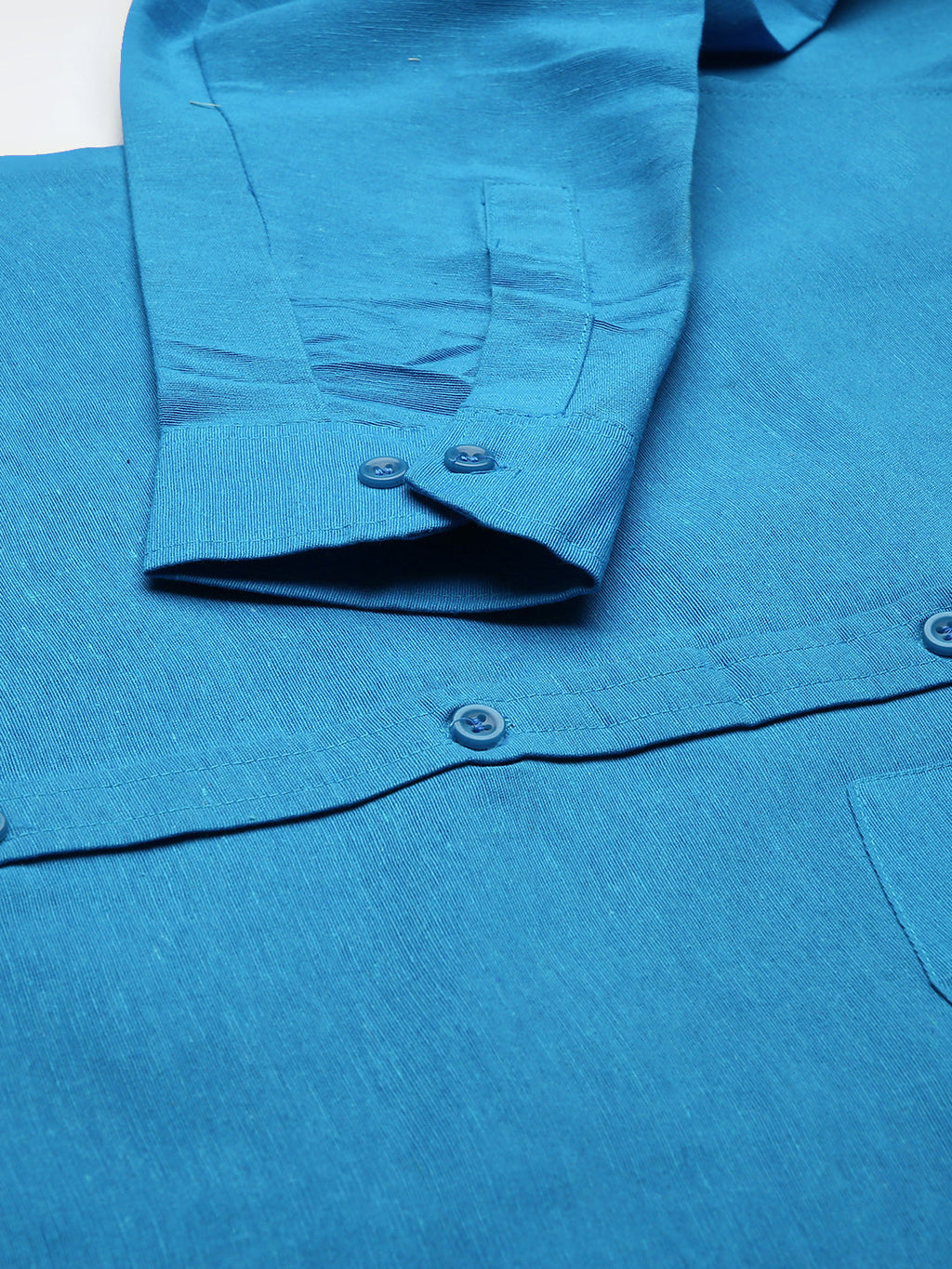 RIAG Blue Men's Full Sleeves Solid Shirt | Grocsy