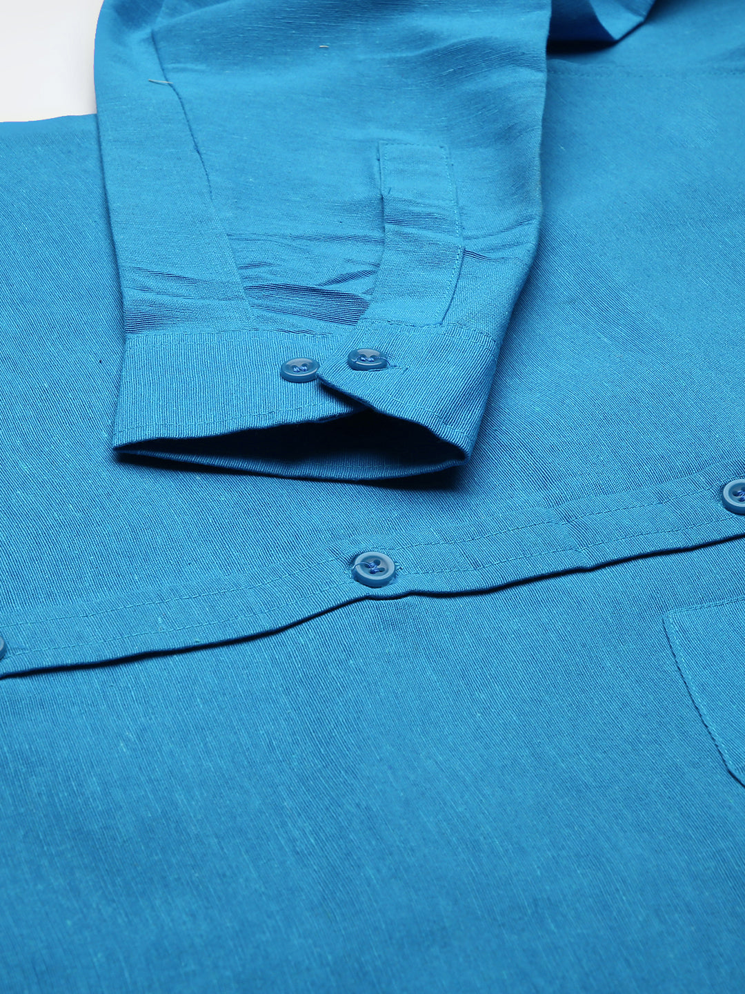 RIAG Blue Men's Full Sleeves Solid Shirt | Grocsy