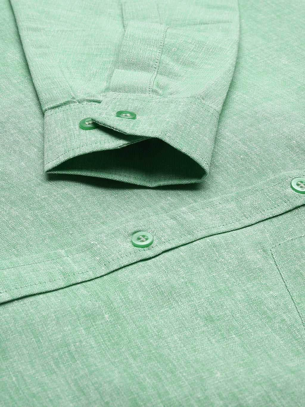 RIAG Green Men's Full Sleeves Solid Shirt | Grocsy