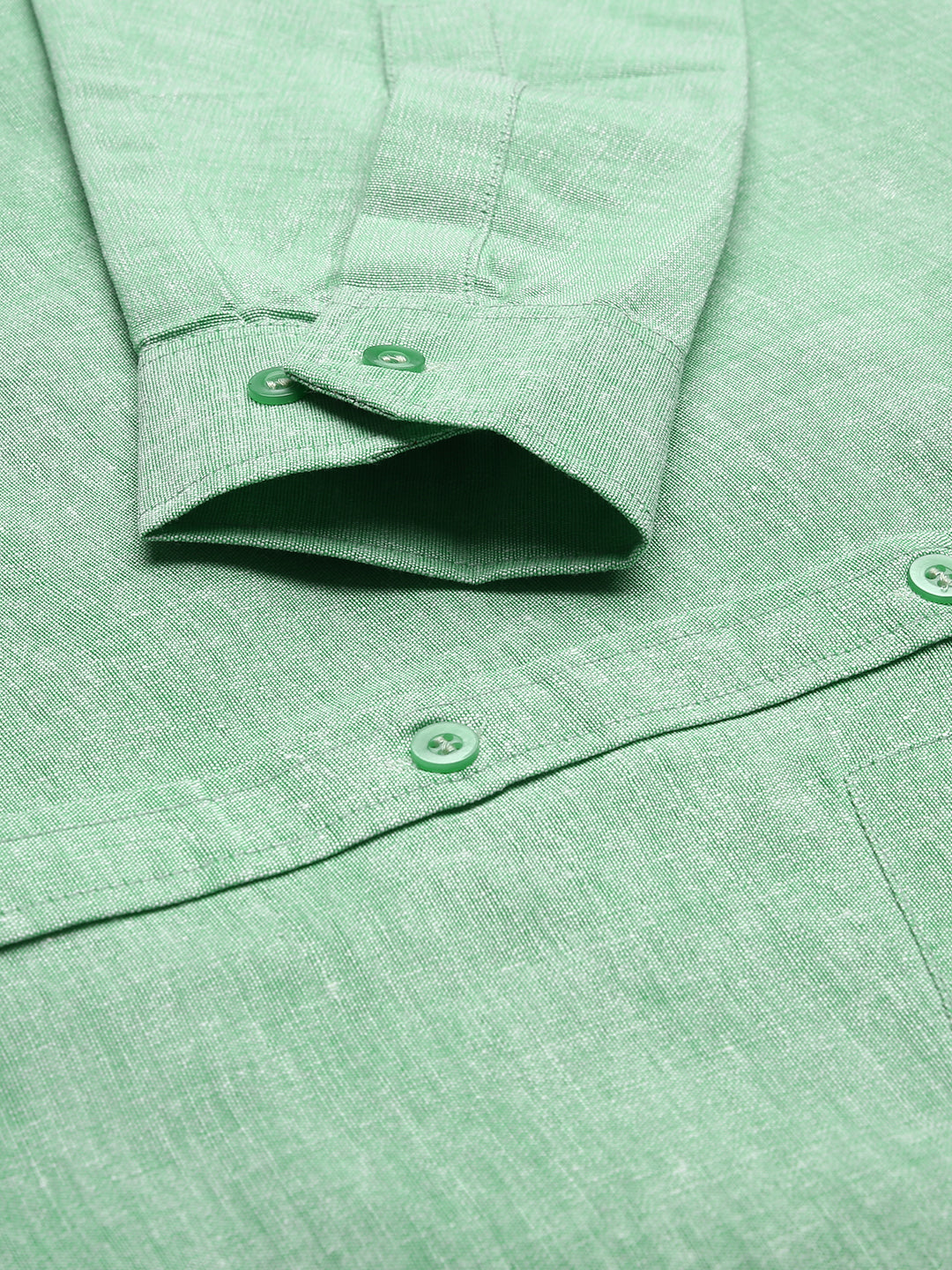 RIAG Green Men's Full Sleeves Solid Shirt | Grocsy
