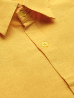 RIAG Yellow Men's Full Sleeves Solid Shirt | Grocsy
