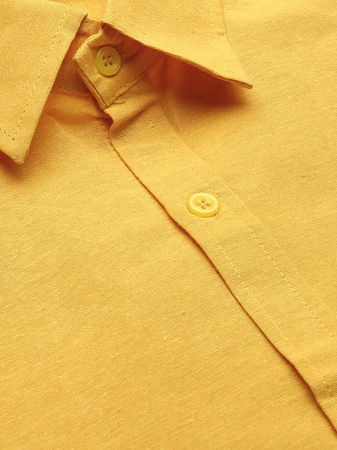 RIAG Yellow Men's Full Sleeves Solid Shirt | Grocsy